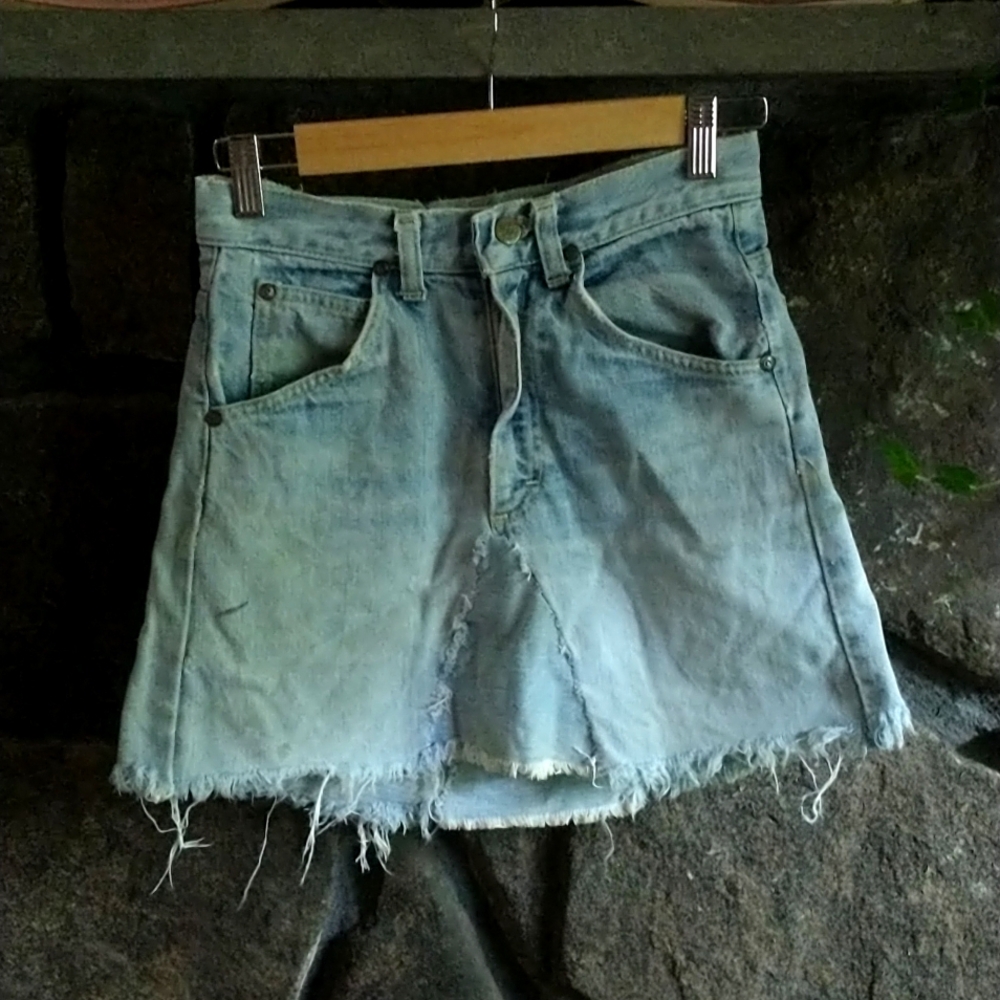 Vintage LEE Riders mini denim skirt small
